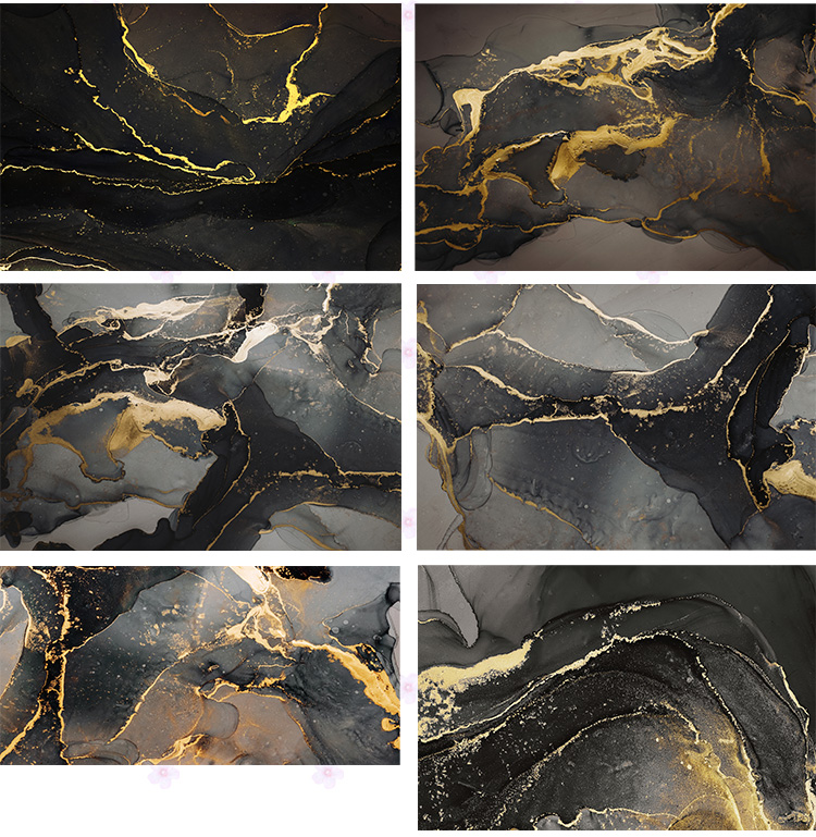 20张黑金大理石纹理背景JPG高清图片procreate金箔ps手幅设计素材丨248M